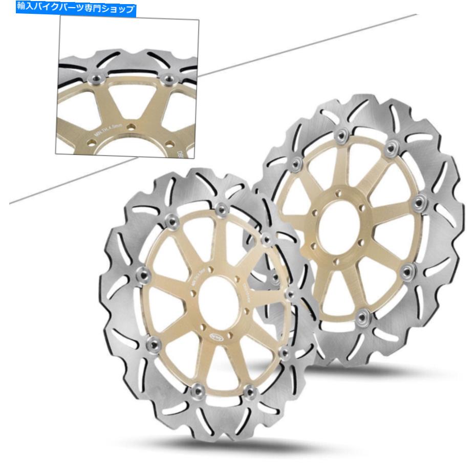Brake Disc Rotors フロントブレーキディスクローターフィットドゥカティモンスター620 02-05/モンスター400 2001-2006ゴールド Front Brake Disc Rotors Fit DUCATI MONSTER 620 02-05/MONSTER 400 2001-2006 Gold【並行輸入品】