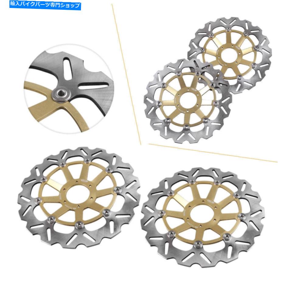 Brake Disc Rotors ペア310mmオートバイフロントブレーキディスクローターフィットホンダCBR900RR 1998-1999ゴールド Pair 310mm Motorcycle Front Brake Disc Rotors Fit Honda CBR900RR 1998-1999 Gold【並行輸入品】