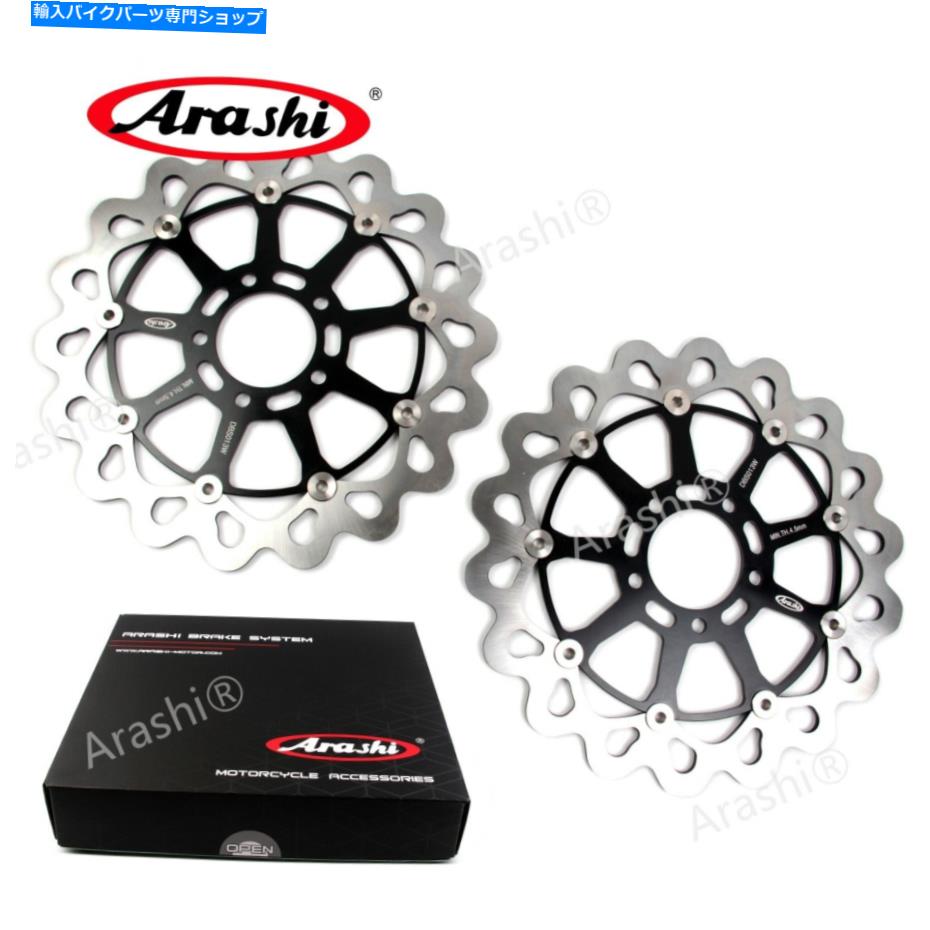 Brake Disc Rotors スズキGSXR600 1997-2003 GSX R600 GSX-R600 BL用の復ashiフロントブレーキディスクローター Arashi Front Brake Disc Rotors For Suzuki GSXR600 1997-2003 GSX R600 GSX-R600 Bl【並行輸入品】