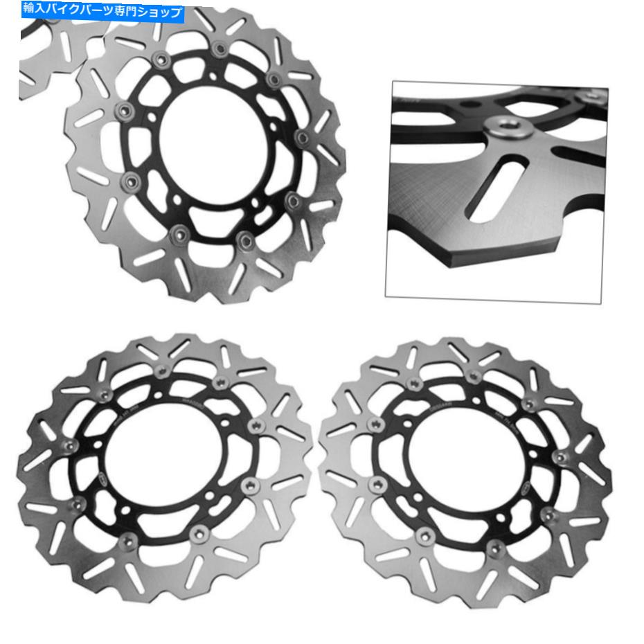 Brake Disc Rotors フロントブレーキディスクローターローターモーターハヤブサGSX 1300R 2008-2013ブラック Front Brake Discs Rotors Motor Fit for Suzuki Hayabusa GSX 1300R 2008-2013 Black【並行輸入品】