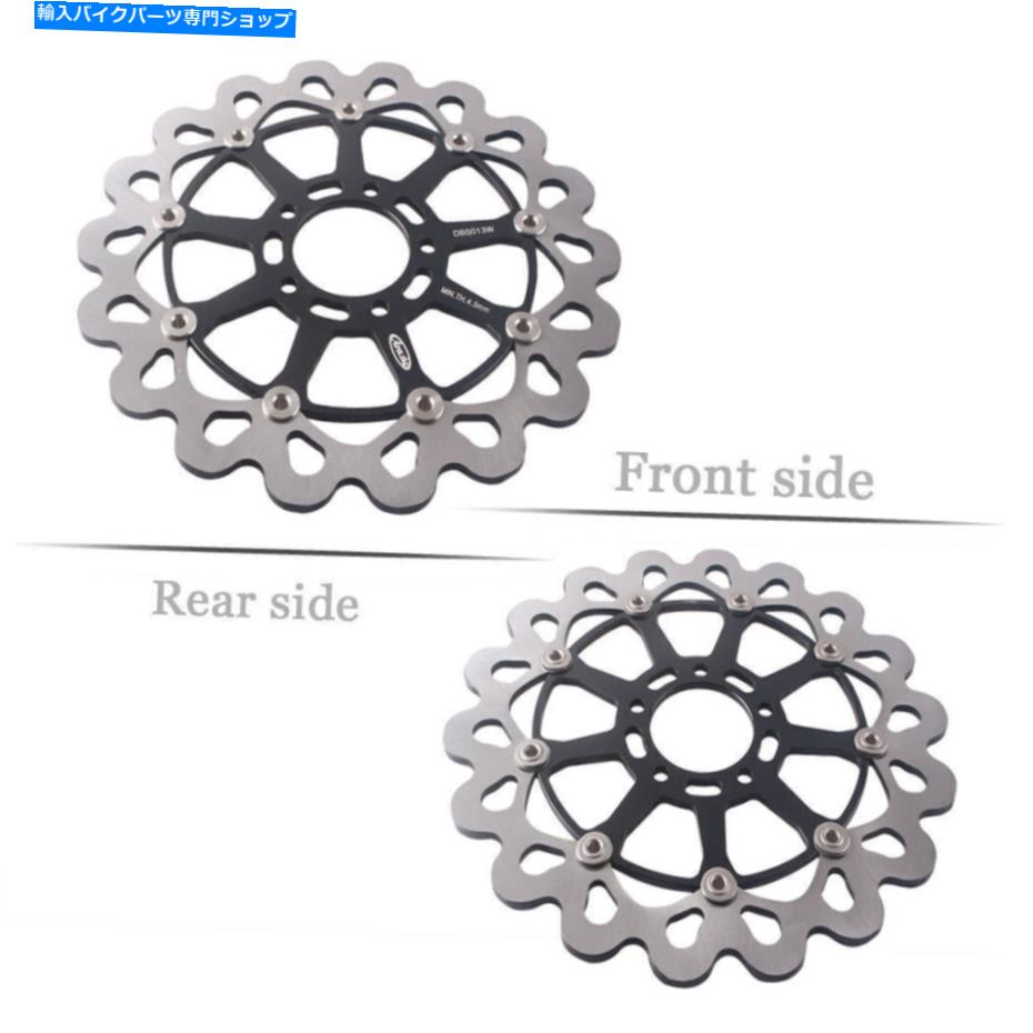 Brake Disc Rotors フロントブレーキディスクローターフィットスズキGSXR600 750 1997-2003＆GSXR1300 Hayabusaペア Front Brake Disc Rotor Fit Suzuki GSXR600 750 1997-2003 & GSXR1300 Hayabusa Pair【並行輸入品】