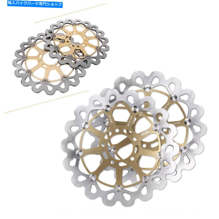 Brake Disc Rotors フロントブレーキディスクローターフィットスズキGSXR600 750 Hayabusa GSXR1300 1997-2003ペア Front Brake Disc Rotor Fit Suzuki GSXR600 750 Hayabusa GSXR1300 1997-2003 Pair【並行輸入品】