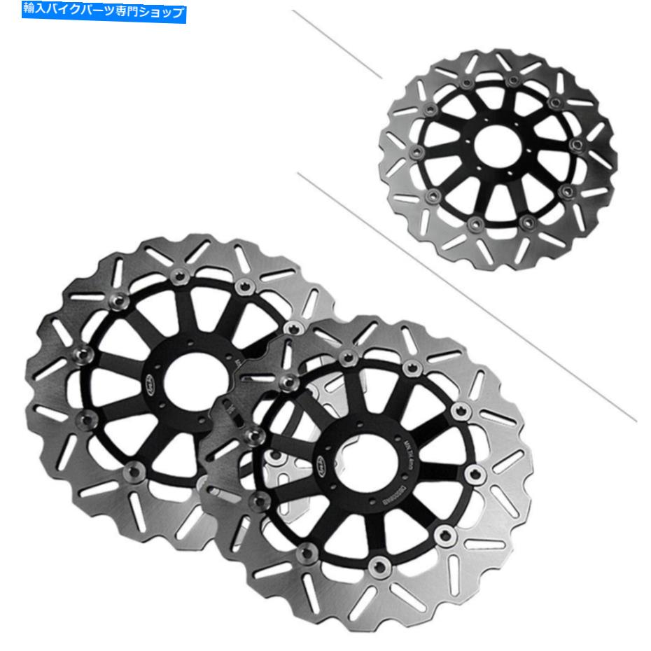 Brake Disc Rotors 2PCSフロントブレーキディスクロータースチールフィットホンダRS125R 125GP 250GP 250Rモーターブラック 2PCS Front Brake Disc Rotor Steel Fit Honda RS125R 125GP 250GP 250R Motor Black【並行輸入品】
