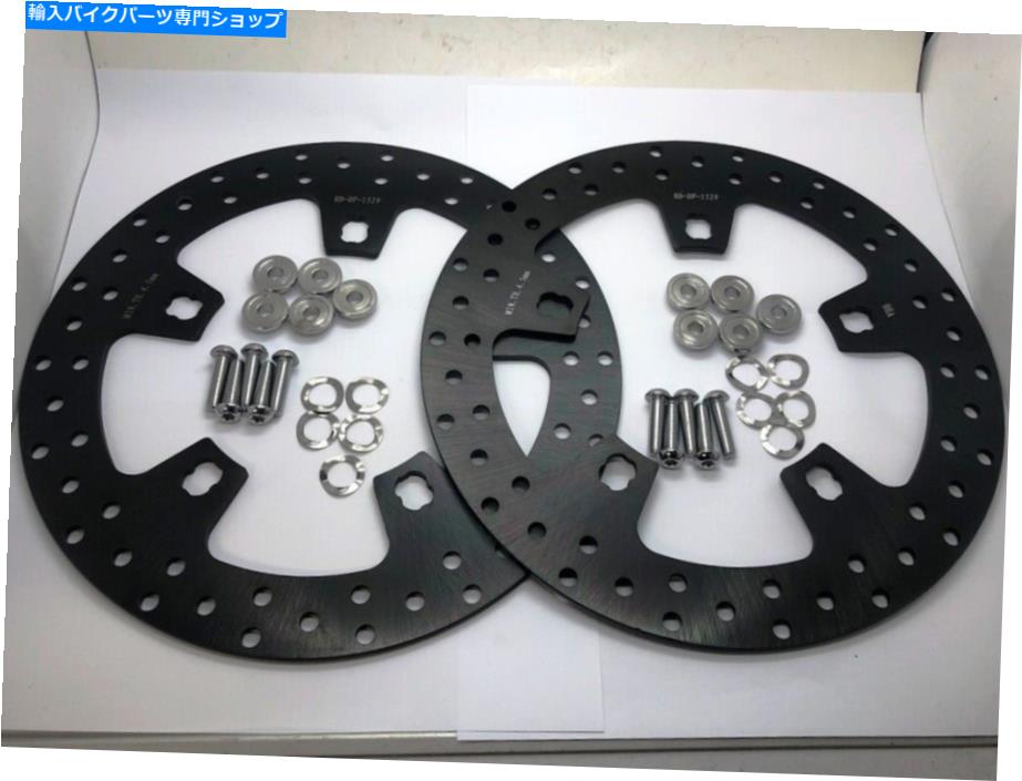 Brake Disc Rotors 11.8ブラックフロントブレーキローターディスクセットハーレーエレクトラグライドロードグライドFlhxs 11.8 Black Front Brake Rotors Discs SET Harley Electra Glide Road Glide FLHXS【並行輸入品】