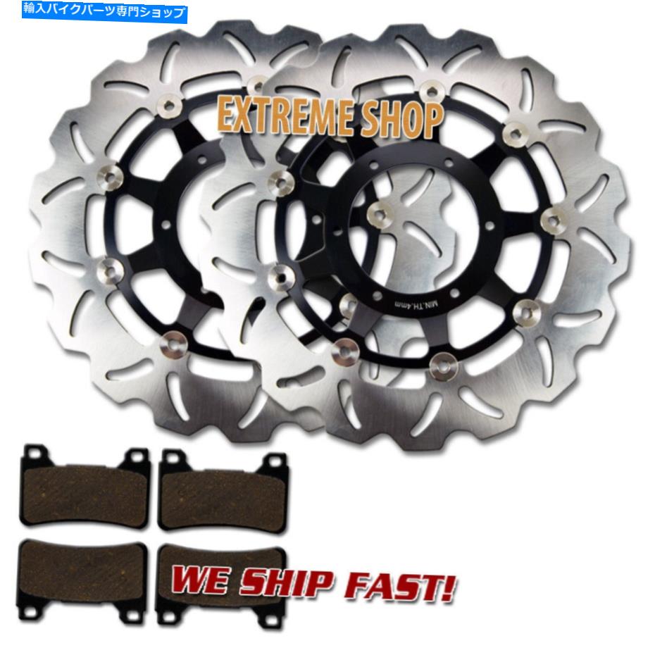 Brake Disc Rotors ホンダCBR600 RR RRA用のフロントブレーキローター+パッド（2006-2017）CBR1000RR（2004-2005） Front Brake Rotor+Pads for Honda CBR600 RR RRA (2006-2017) CBR1000RR (2004-2005)【並行輸入品】