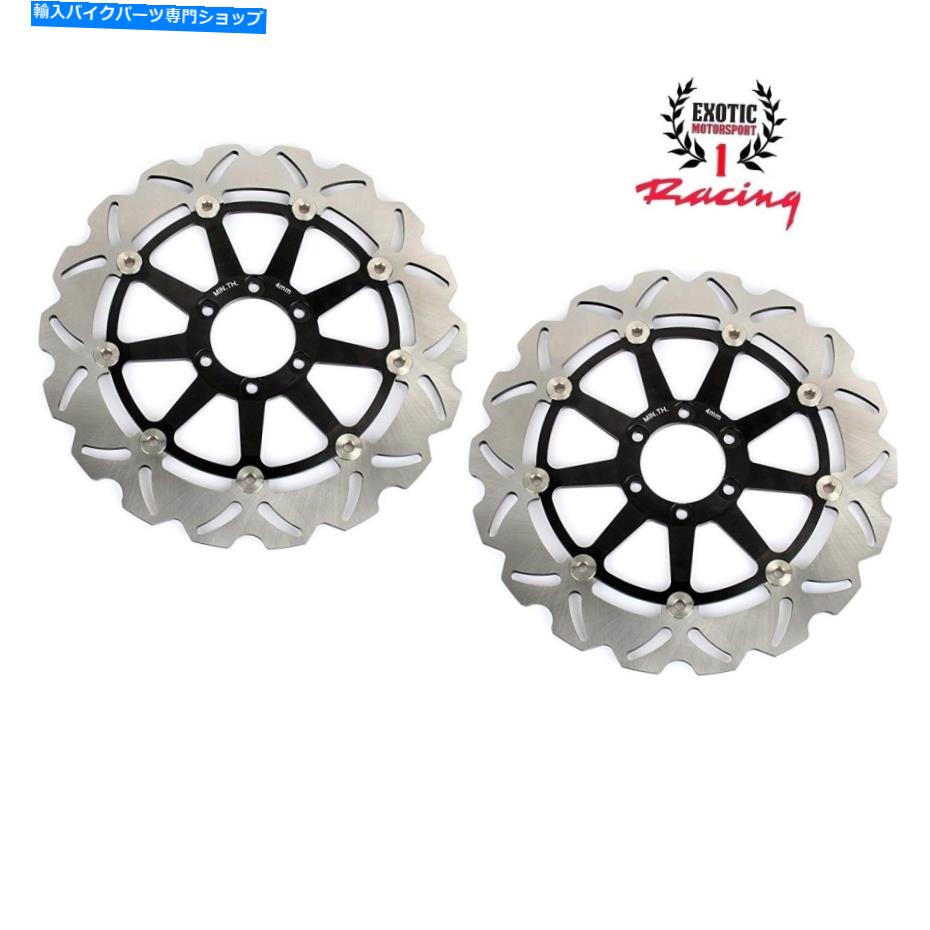 Brake Disc Rotors アプリリア用の新しい2フロントブレーキディスクローターセットRSV1000RファクトリーTuono Mana 850 New 2 Front Brake Disc Rotors Set For Aprilia RSV1000R Factory Tuono Mana 850【並行輸入品】