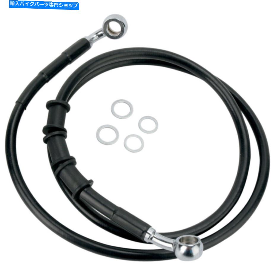 Hoses ドラッグスペシャリティフロントブレーキラインFLST 08-10ブラック| 680214BLK Drag Specialties Front Brake Line FLST 08-10 Black | 680214BLK【並行輸入品】