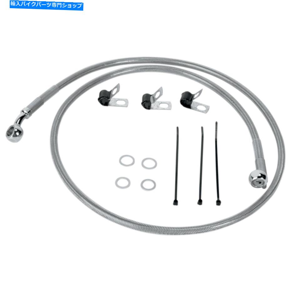 Hoses フロントブレーキラインFLST 00-07クリアコーティングステンレス鋼1741-0872 Front Brake Line FLST 00-07 Clear-Coated Stainless Steel 1741-0872【並行輸入品】