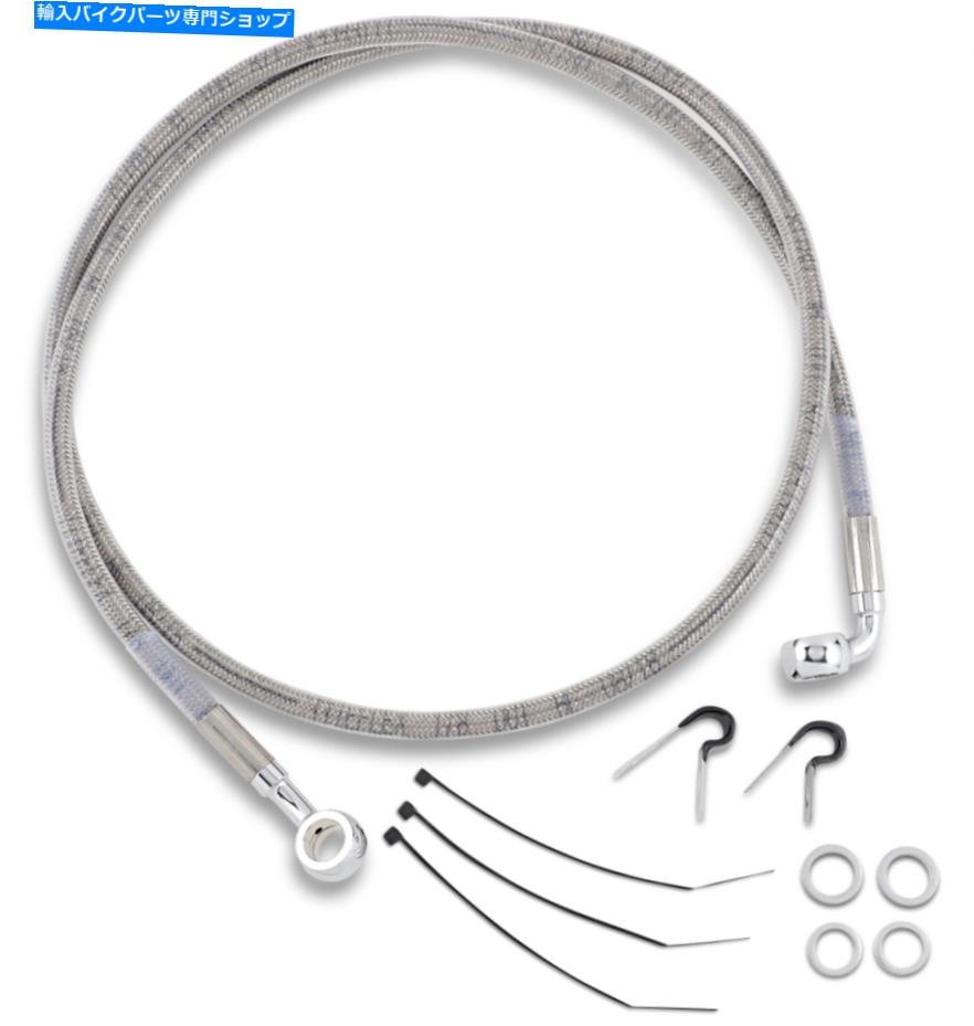 Hoses 1204-2749標準長フロントステンレススチールブレーキラインキットクリア 1204-2749 Standard Length Front Stainless Steel Brake Line Kit Clear【並行輸入品】