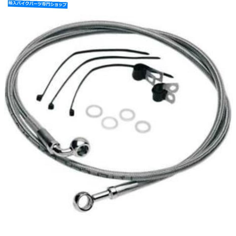 Hoses 1741-2556標準長フロントステンレススチールブレーキラインキットブラック 1741-2556 Standard Length Front Stainless Steel Brake Line Kit Black【並行輸入品】