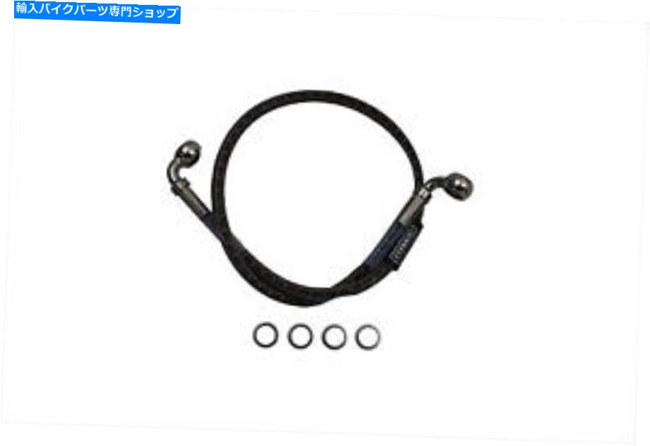 Hoses ステンレス鋼24-3/8インチリアブレーキホースはハーレーダビッドソンに適合します Stainless Steel 24-3/8 inch Rear Brake Hose fits Harley-Davidson【並行輸入品】