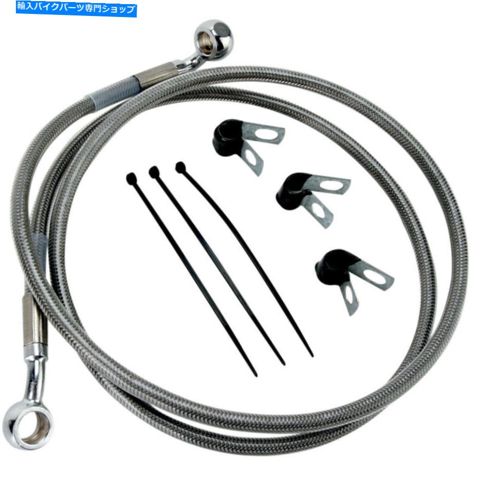 Hoses ドラッグフロント拡張+10ステンレススチールブレーキラインハーレー00-07 FLST/C/F Drag Front Extended +10 Stainless Steel Brake Line for Harley 00-07 FLST/C/F【並行輸入品】