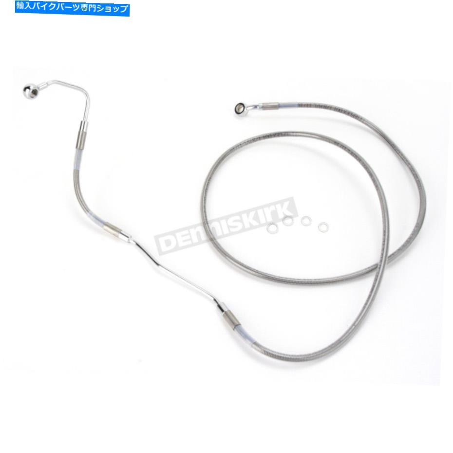 Hoses ドラッグスペシャリティフロント拡張レン編組SSブレーキラインキット+2インチ-1741-2927 Drag Specialties Front Extended Len Braided SS Brake Line Kit +2 in. - 1741-2927【並行輸入品】
