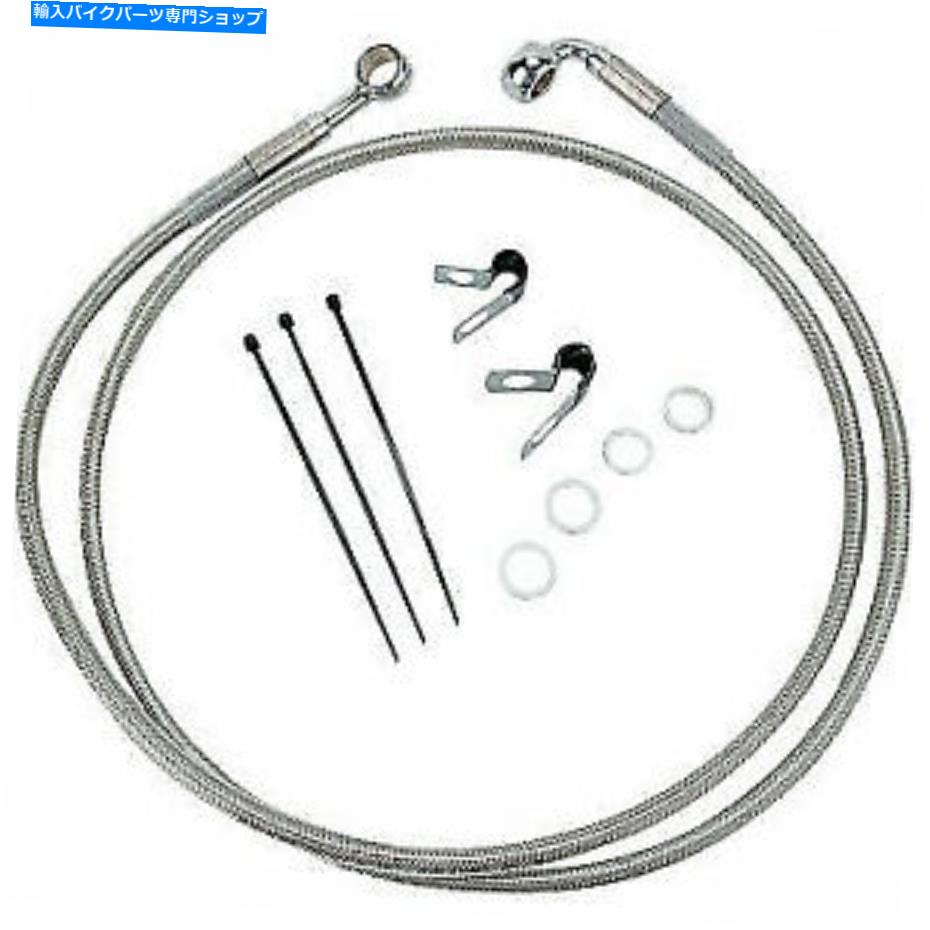 Hoses 拡張ステンレス鋼フロントブレーキラインキットクリアハーレー+10 95-99 FXD Extended Stainless Steel Front Brake Line Kit Clear HARLEY +10 95-99 FXD【並行輸入品】 41,470円