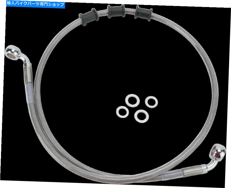 Hoses ドラッグ682011-4拡張ステンレス鋼フロントブレーキラインキット、クリアコーティング42インチ。 Drag 682011-4 Extended Stainless Steel Front Brake Line Kit, Clear Coated 42in.【並行輸入品】