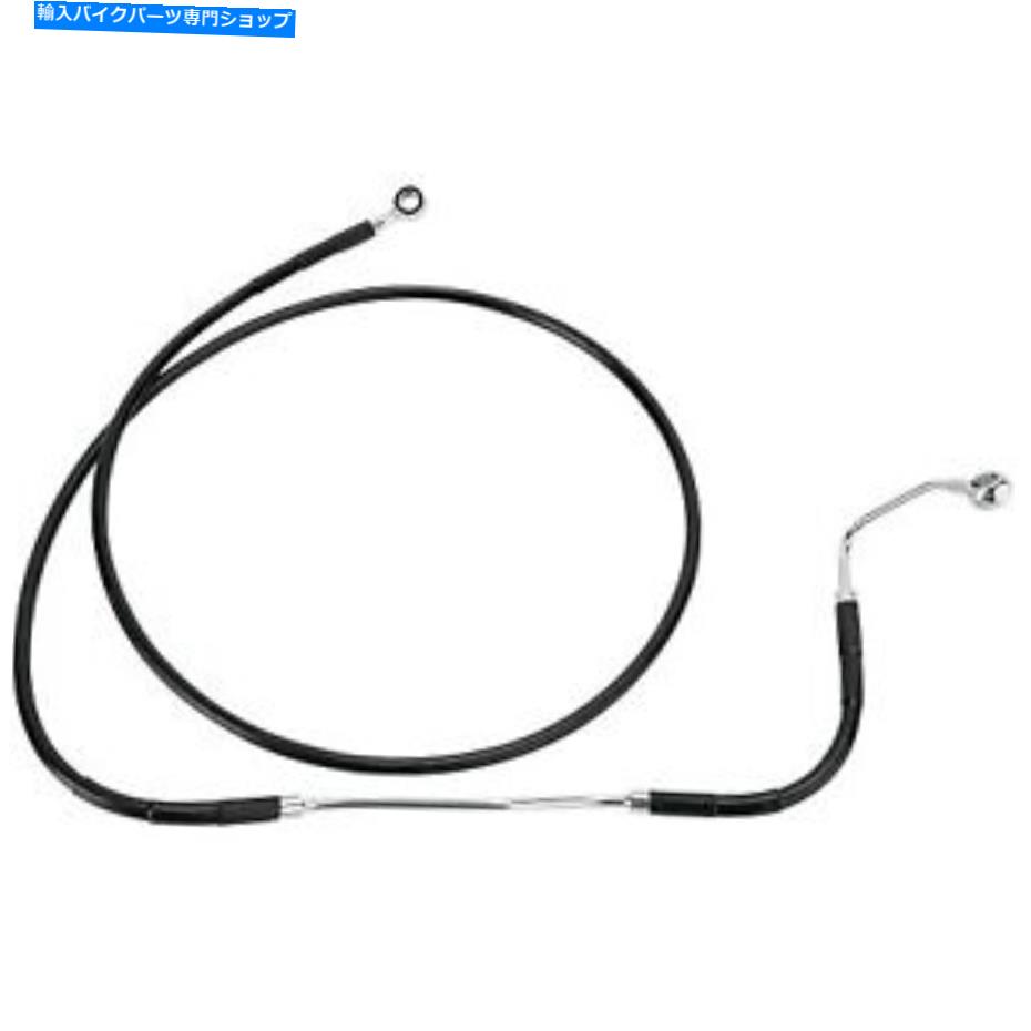 Hoses ドラッグスペシャリティ-691182-4BLK-拡張ステンレス鋼フロントブレーキラインキット Drag Specialties - 691182-4BLK - Extended Stainless Steel Front Brake Line Kit【並行輸入品】