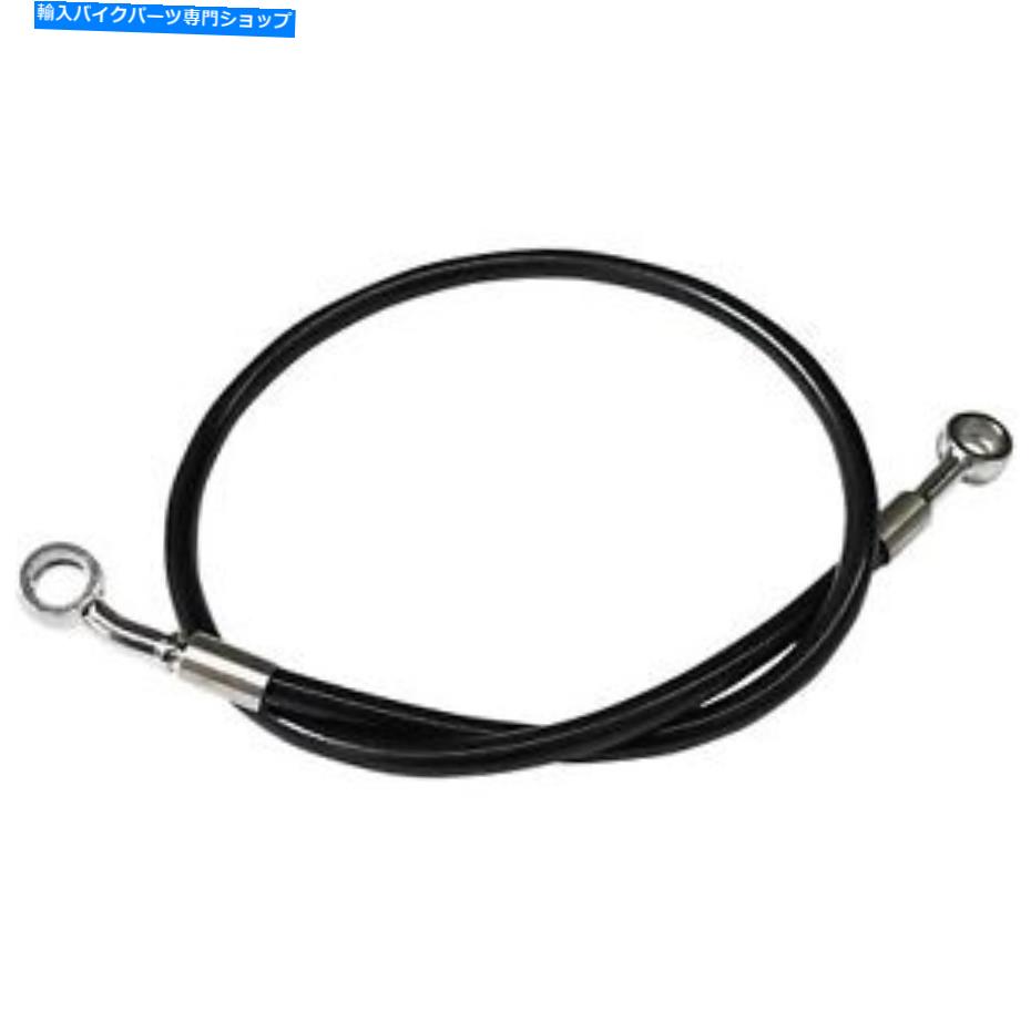 Hoses LAチョッパーズ-LA -8400B16B-ブラックビニール/ステンレス編組ブレーキラインインディアンスクー LA Choppers - LA-8400B16B - Black Vinyl/Stainless Braided Brake Line Indian Scou【並行輸入品】