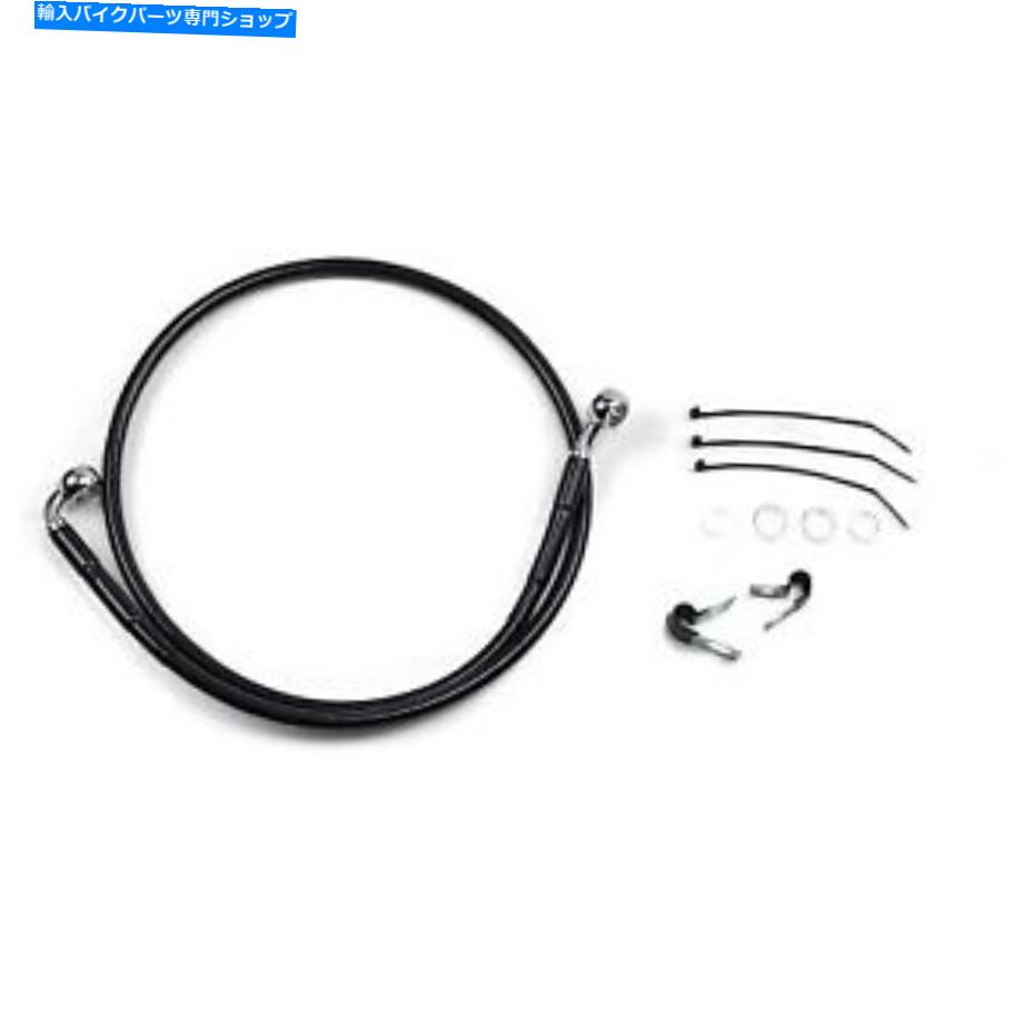 Hoses ドラッグスペシャリティ-640112 -BLK-標準の長さフロントステンレススチールブレーキライン Drag Specialties - 640112-BLK - Standard Length Front Stainless Steel Brake Line【並行輸入品】