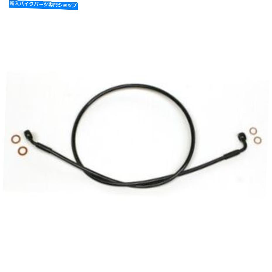 Hoses マグナムSBB0601-44ブラックXRステンレスフロントブレイクラインキットブラックフィッティング44in。 Magnum SBB0601-44 Black XR Stainless Front Brakeline Kit Black Fittings 44in.【並行輸入品】