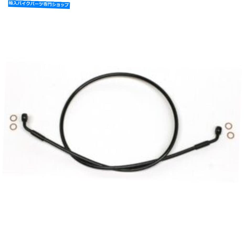 Hoses マグナムSBB0606-50ブラックXRステンレスフロントブレイクラインキットブラックフィッティング50イン。 Magnum SBB0606-50 Black XR Stainless Front Brakeline Kit Black Fittings 50in.【並行輸入品】