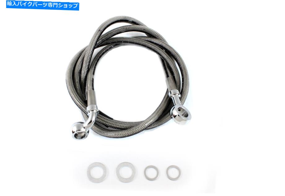 Hoses ステンレス鋼52インチフロントブレーキホースは、ハーレーダビッドソンに適合します Stainless Steel 52 inch Front Brake Hose fits Harley-Davidson【並行輸入品】