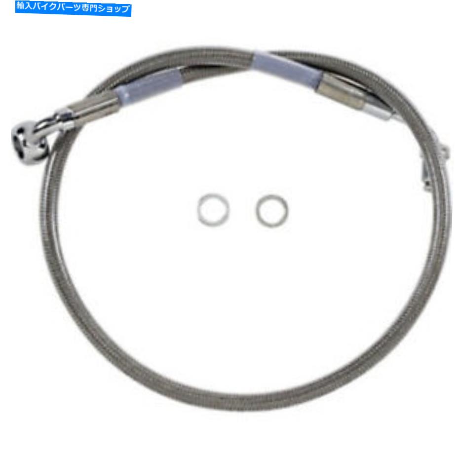 Hoses \u003d+ 4 25 1/2拡張長ステンレス上部ブレーキラインハーレーソフトアブリ +4 25 1/2 Extended Length Stainless Upper Brake Line Harley Softail 18+ FXBR ABS【並行輸入品】