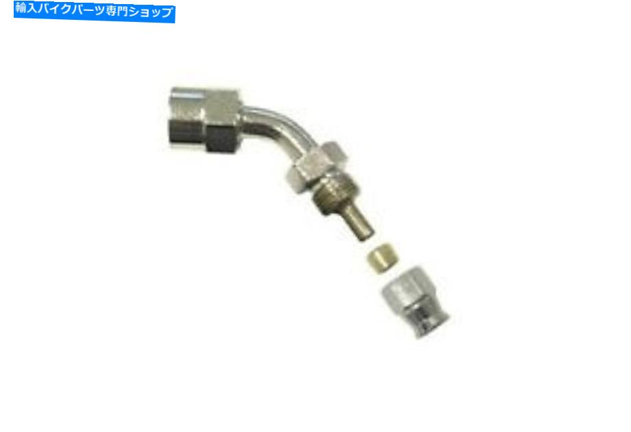 Hoses スイベルエンド45 'アングルクロムオンホースと1/8スレッドコンベックス（5回あたり） Swivel End 45' Angle Chrome on to Hose & 1/8 Thread Convex (Per 5)【並行輸入品】