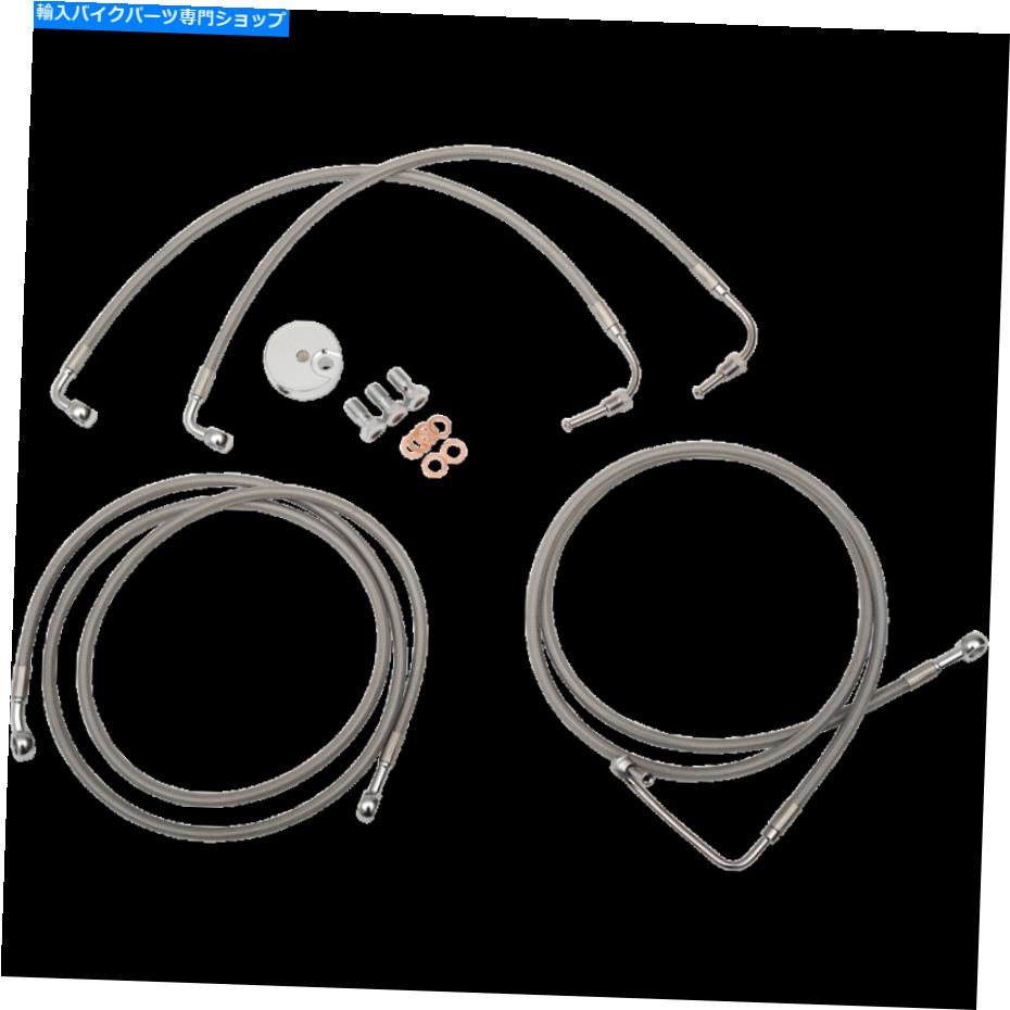 Hoses LAチョッパーズ-LA -8051B04-ステンレススチールブレーキラインキット、ビーチバー LA Choppers - LA-8051B04 - Stainless Steel Brake Line Kit, Beach Bars【並行輸入品】