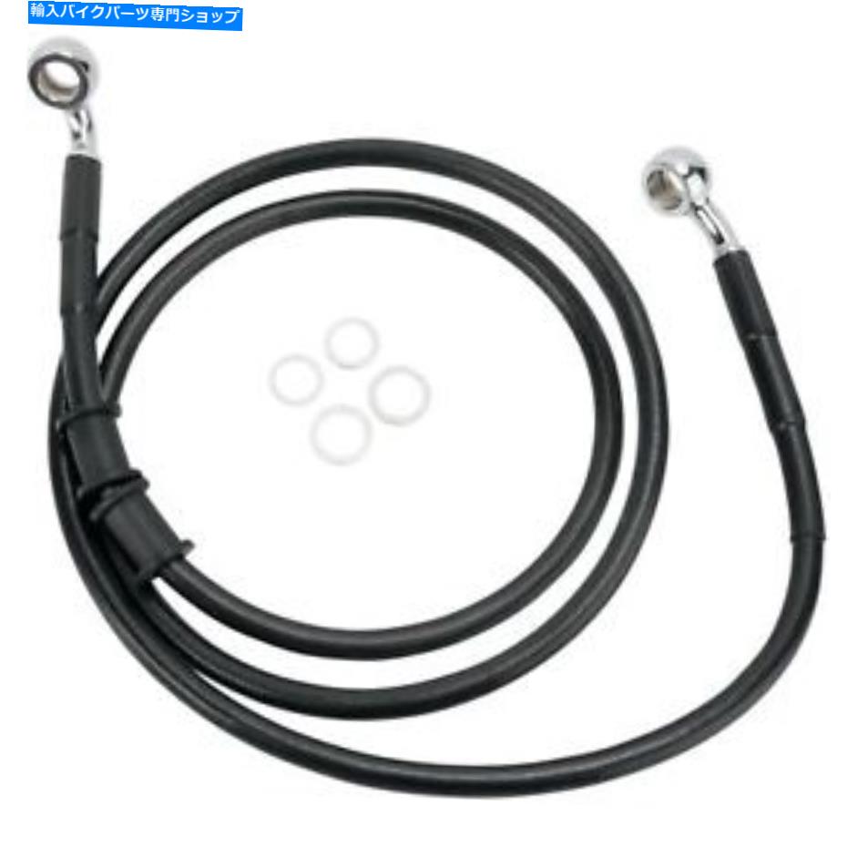 Hoses ドラッグスペシャリティフロントブレーキラインFXDL 08-09ブラック1741-2882 Drag Specialties Front Brake Line FXDL 08-09 Black 1741-2882【並行輸入品】