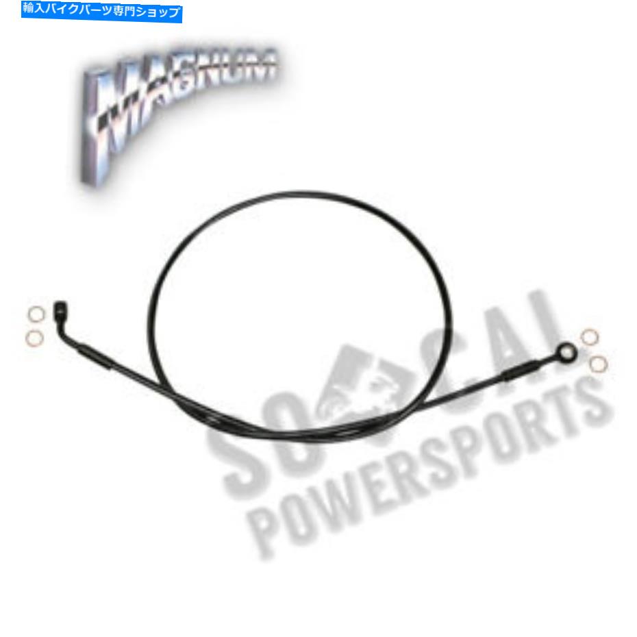 Hoses マグナムブラックコーティングXRステンレスフロントブレイクラインキット付きブラックフィッティング-44in。 Magnum Black Coated XR Stainless Front Brakeline Kit w/ Black Fittings-44in.【並行輸入品】
