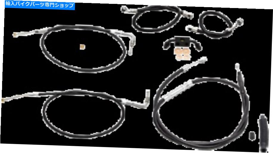 Hoses LAチョッパーズ-LA8211KT19B -ケーブル/ブレーキラインキット、18-20IN。類人猿ハンガー - 黒 LA Choppers - LA8211KT19B - Cable/Brake Line Kit, 18-20in. Ape Hangers - Black【並行輸入品】