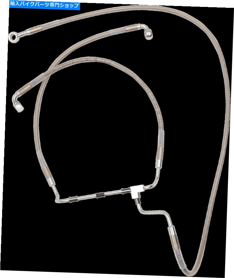 Hoses ドラッグスペシャリティ拡張長さステンレス鋼ブレーキラインキット1741-3991 Drag Specialties Extended Length Stainless Steel Brake Line Kits 1741-3991【並行輸入品】