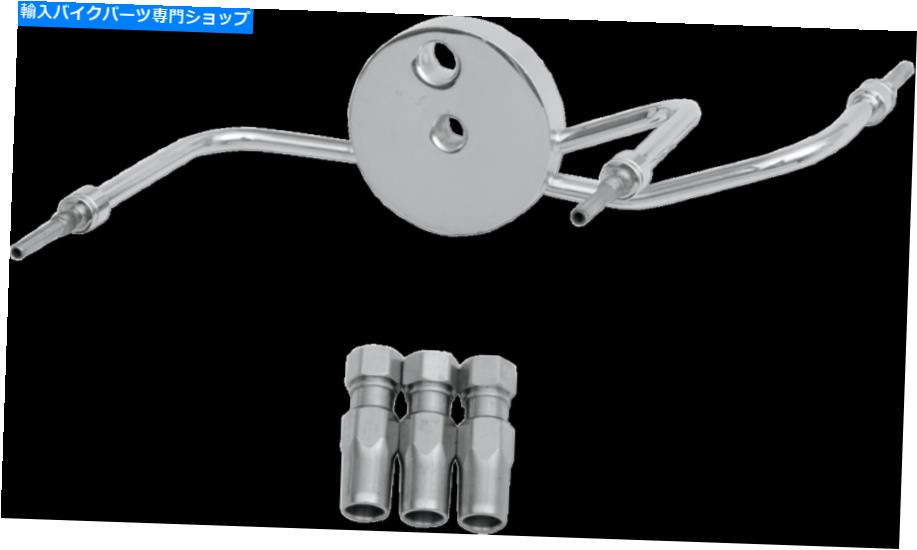 Hoses マグナムデュアルディスクの狭いグライドのために独自のブレーキラインを構築する-Chrome＃393002 Magnum Build Your Own Brake Line for Dual-Disc Narrow Glide - Chrome #393002【並行輸入品】