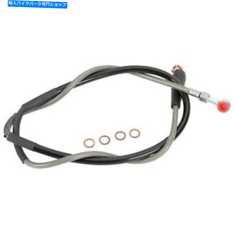 Hoses ムースレース-K01-1-027/P-ステンレス鋼編組ブレーキラインKTM、ハスクバルナ45 Moose Racing - K01-1-027/P - Stainless Steel Braided Brake Line KTM,Husqvarna 45【並行輸入品】