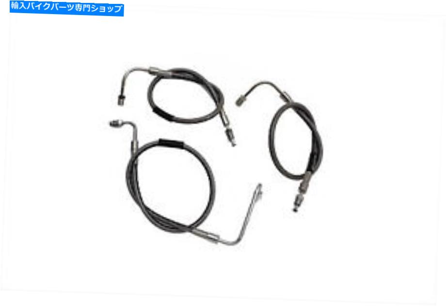 Hoses ステンレススチールフロントブレーキホース23-3/4インチと21インチはハーレーデビッドソンに適合します Stainless Steel Front Brake Hoses 23-3/4 inch and 21 inch fits Harley Davidson【並行輸入品】