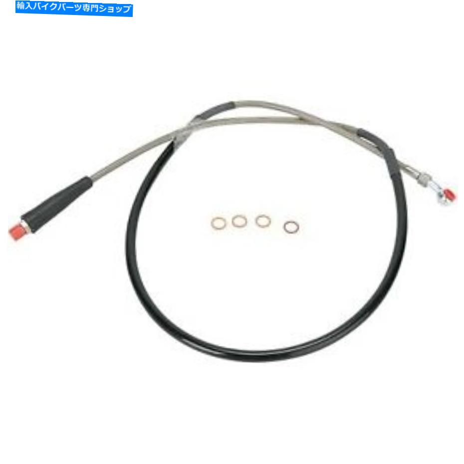 Hoses ムースレース-S01-1035-ステンレススチール編組ブレーキラインスズキRM 85 L、RM 8 Moose Racing - S01-1035 - Stainless Steel Braided Brake Line Suzuki RM 85 L,RM 8【並行輸入品】