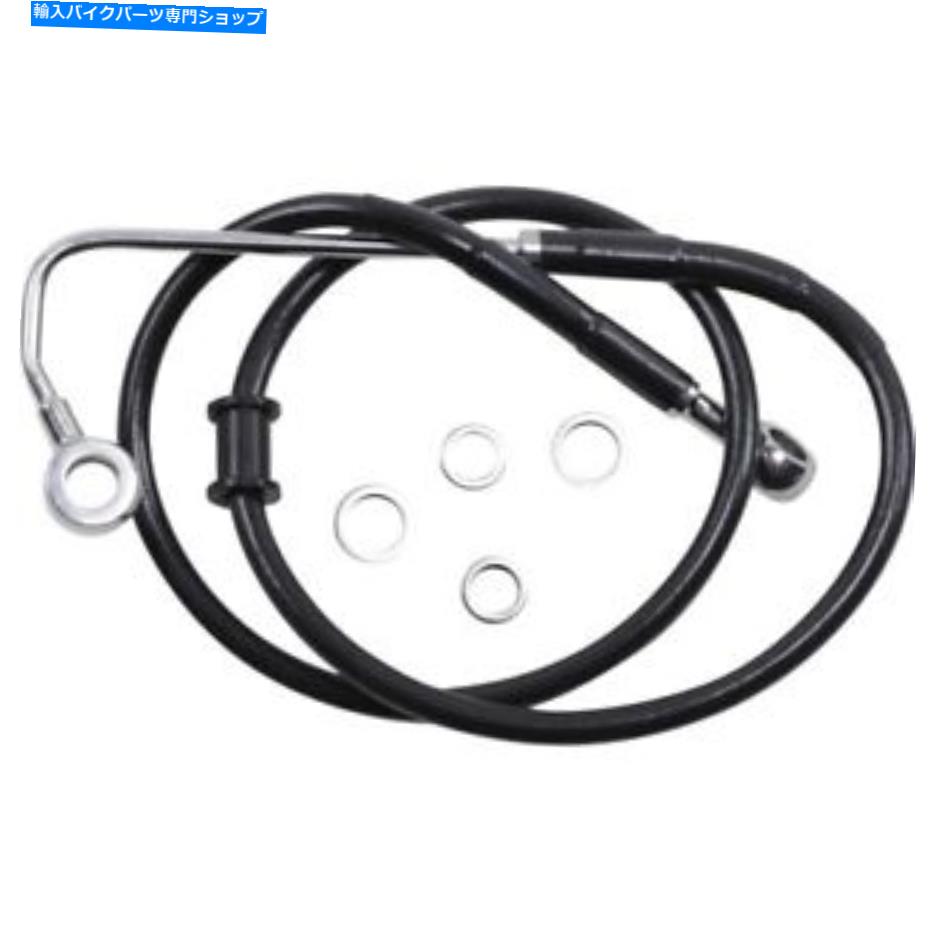 Hoses ドラッグスペシャルティーズブラックコーティング35-3/4 "ブレーキラインキットハーレーソフトアイルFLSTC 15-17 Drag Specialties Black Coated 35-3/4" Brake Line Kit Harley Softail FLSTC 15-17【並行輸入品】|Us Custom Parts Shop USDM