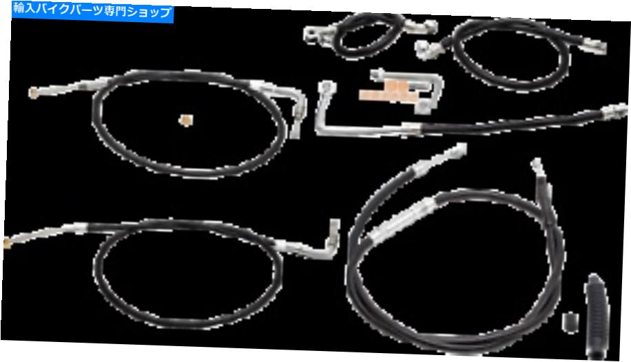 Hoses LAチョッパーズLA8151KT04Bケーブル/ブレーキラインキット、ビーチバーブラックビニール/ステンレス LA Choppers LA8151KT04B Cable/Brake Line Kit, Beach Bars Black Vinyl/Stainless【並行輸入品】|Us Custom Parts Shop USDM