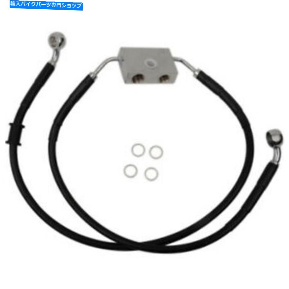 【楽天市場】Hoses +4 "拡張長さブラックビニール上部下ブレーキラインハーレースポーツスター14+腹筋 +4" Extended