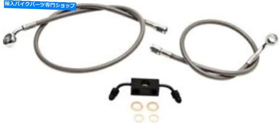 Hoses LAチョッパーズLA-8211B13ステンレススチールブレーキラインキット-12-14IN。猿のハンガー LA Choppers LA-8211B13 Stainless Steel Brake Line Kit - 12-14in. Ape Hangers【並行輸入品】