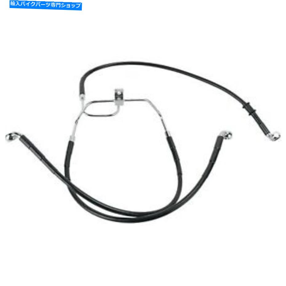 Hoses ドラッグスペシャリティ-660325BLK-標準の長さフロントステンレススチールブレーキライン Drag Specialties - 660325BLK - Standard Length Front Stainless Steel Brake Line【並行輸入品】|Us Custom Parts Shop USDM
