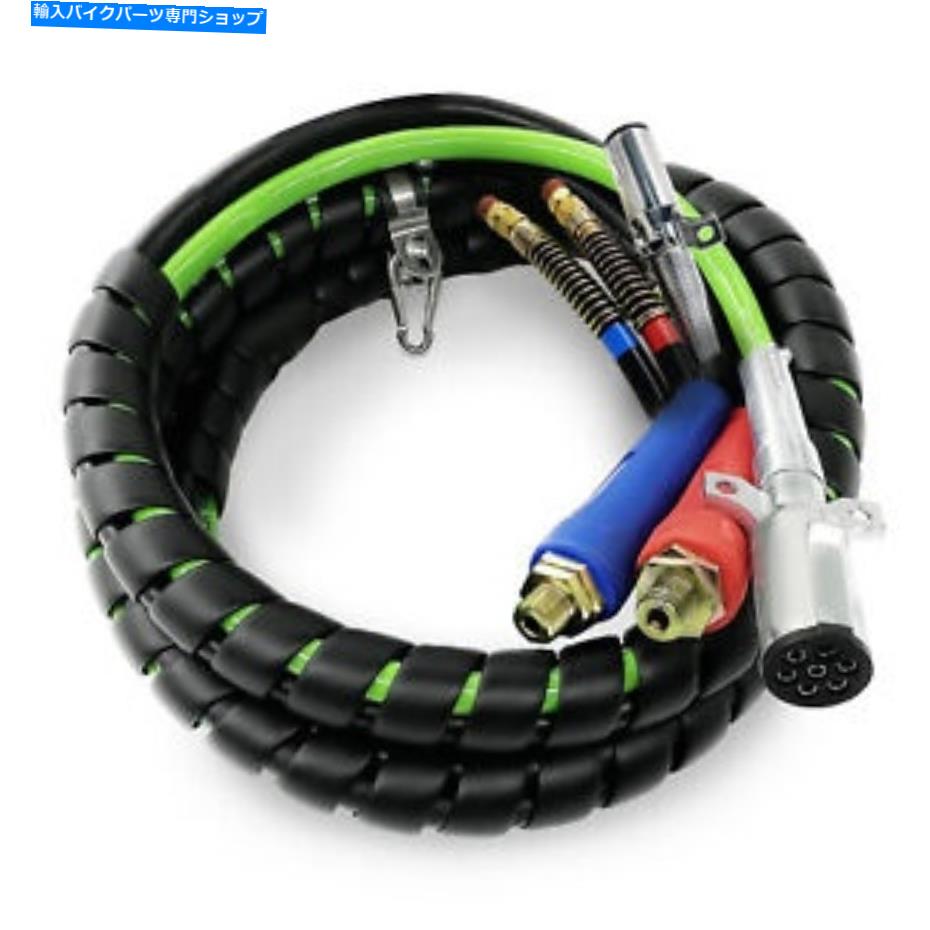 Hoses 15フィートセミトラックトレーラーABSエアラインホースラップ7ウェイ電気ケーブル3 in 1 15ft Semi Truck Trailer ABS Air Line Hose Wrap 7 Way Electrical Cable 3 in 1【並行輸入品】|Us Custom Parts Shop USDM