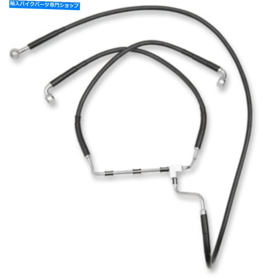 Hoses ドラッグスペシャリティ拡張長さステンレス鋼ブレーキラインキット1741-3982 Drag Specialties Extended Length Stainless Steel Brake Line Kits 1741-3982【並行輸入品】