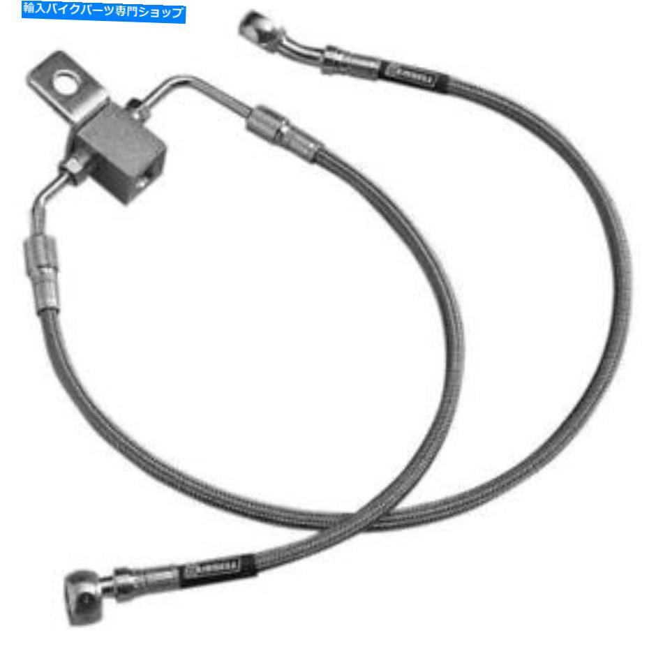 Hoses 87-90ハーレーソフトアイルFLSTラッセルブレーキラインリアステンレススチールR08839DS 87-90 for Harley Softail FLST RUSSELL Brake Line Rear Stainless Steel R08839DS【並行輸入品】