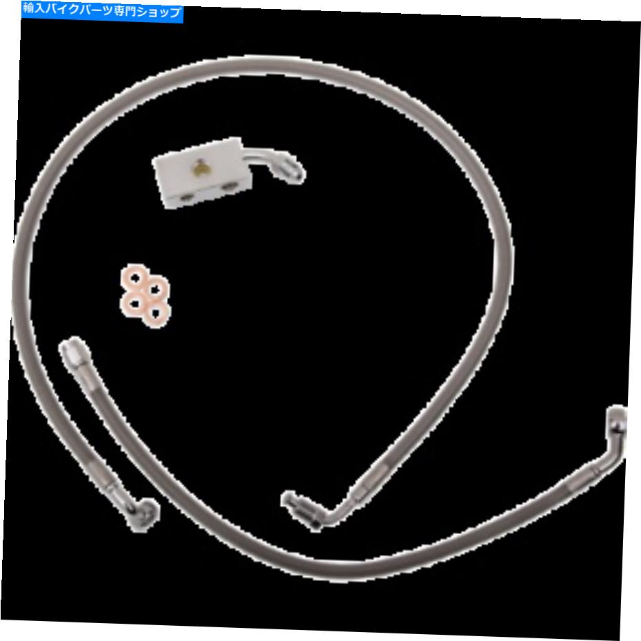 Hoses LAチョッパーズLA-8152B16ステンレス鋼ブレーキラインキット、15インチ17インチ。猿のハンガー LA Choppers LA-8152B16 Stainless Steel Brake Line Kit, 15in.-17in. Ape Hangers【並行輸入品】