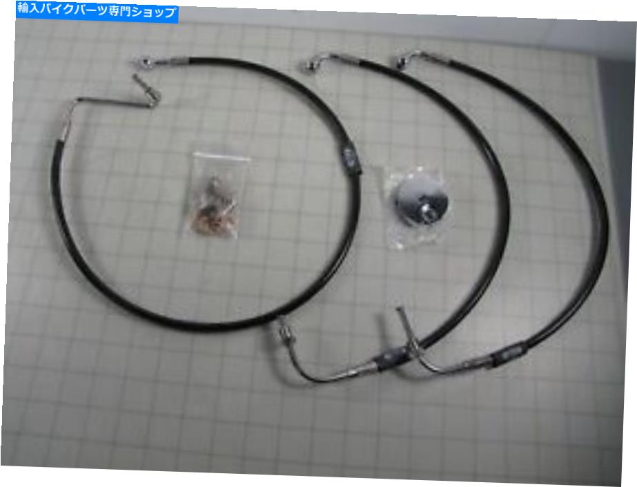 Hoses LAチョッパーズLA-8005B13Bハーレー用ブラックビニールコーティングステンレススチールブレーキライン LA Choppers LA-8005B13B Black Vinyl Coated Stainless Steel Brake Line for Harley【並行輸入品】|Us Custom Parts Shop USDM