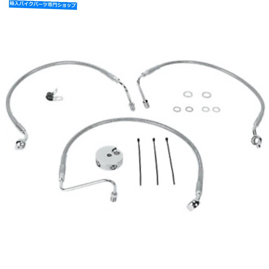 Hoses ドラッグスペシャリティ-660510-標準の長さフロントステンレススチールブレーキラインキット Drag Specialties - 660510 - Standard Length Front Stainless Steel Brake Line Kit【並行輸入品】｜Us Custom Parts Shop USDM