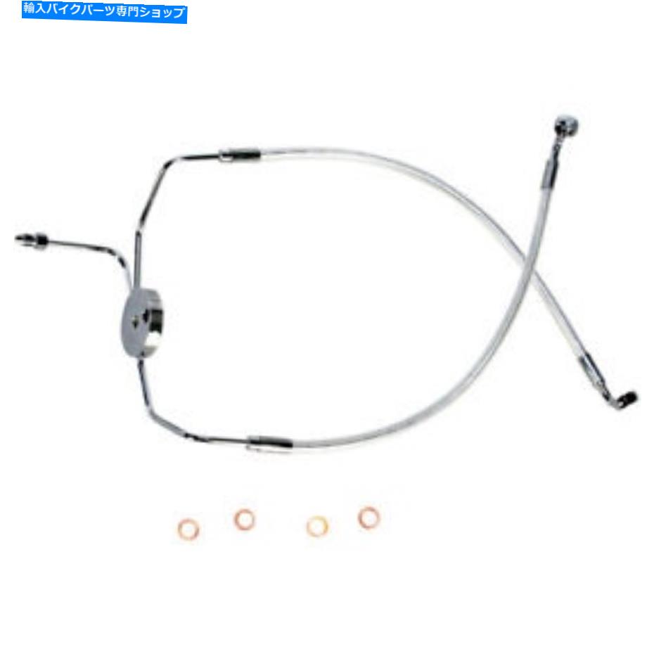 Hoses マグナムフロントブレーキライン - 非ABS -Sterling Chromite -Lower -FLT | 37005 Magnum Front Brake Line - Non-ABS - Sterling Chromite - Lower - FLT | 37005【並行輸入品】
