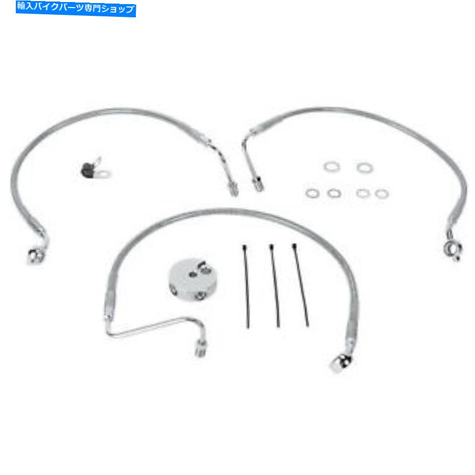 Hoses フロントブレーキラインXL 04-13クリアコーティングステンレス鋼1741-0870 Front Brake Line XL 04-13 Clear-Coated Stainless Steel 1741-0870【並行輸入品】