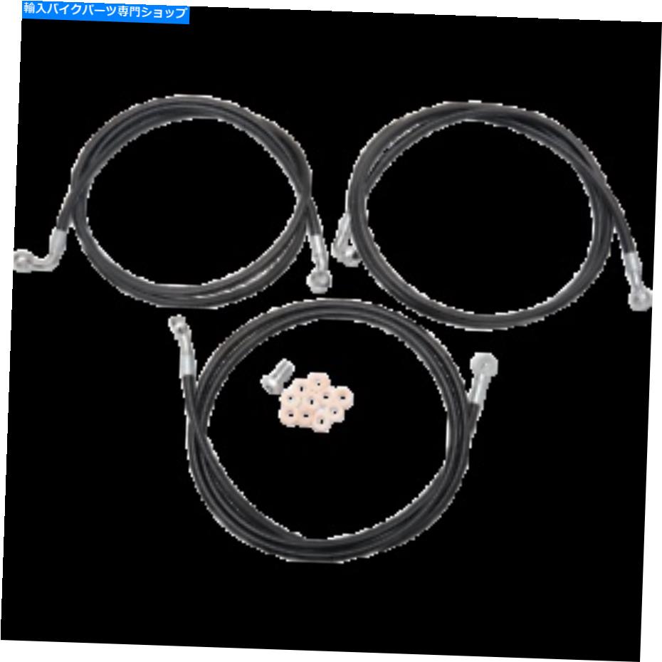 Hoses LA Choppers LA-8052B19Bブラックステンレスブレーキライン18-20IN APEハンガー LA Choppers LA-8052B19B Black Stainless Brake Line 18-20in Ape Hangers【並行輸入品】